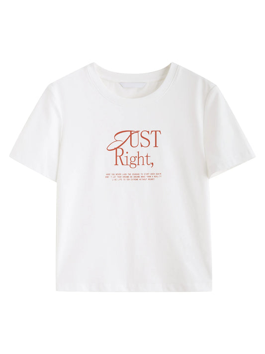 White Rust Graphic Crew Neck Tee