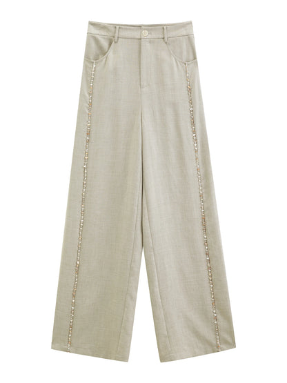Shell Trim Vest Pants Set