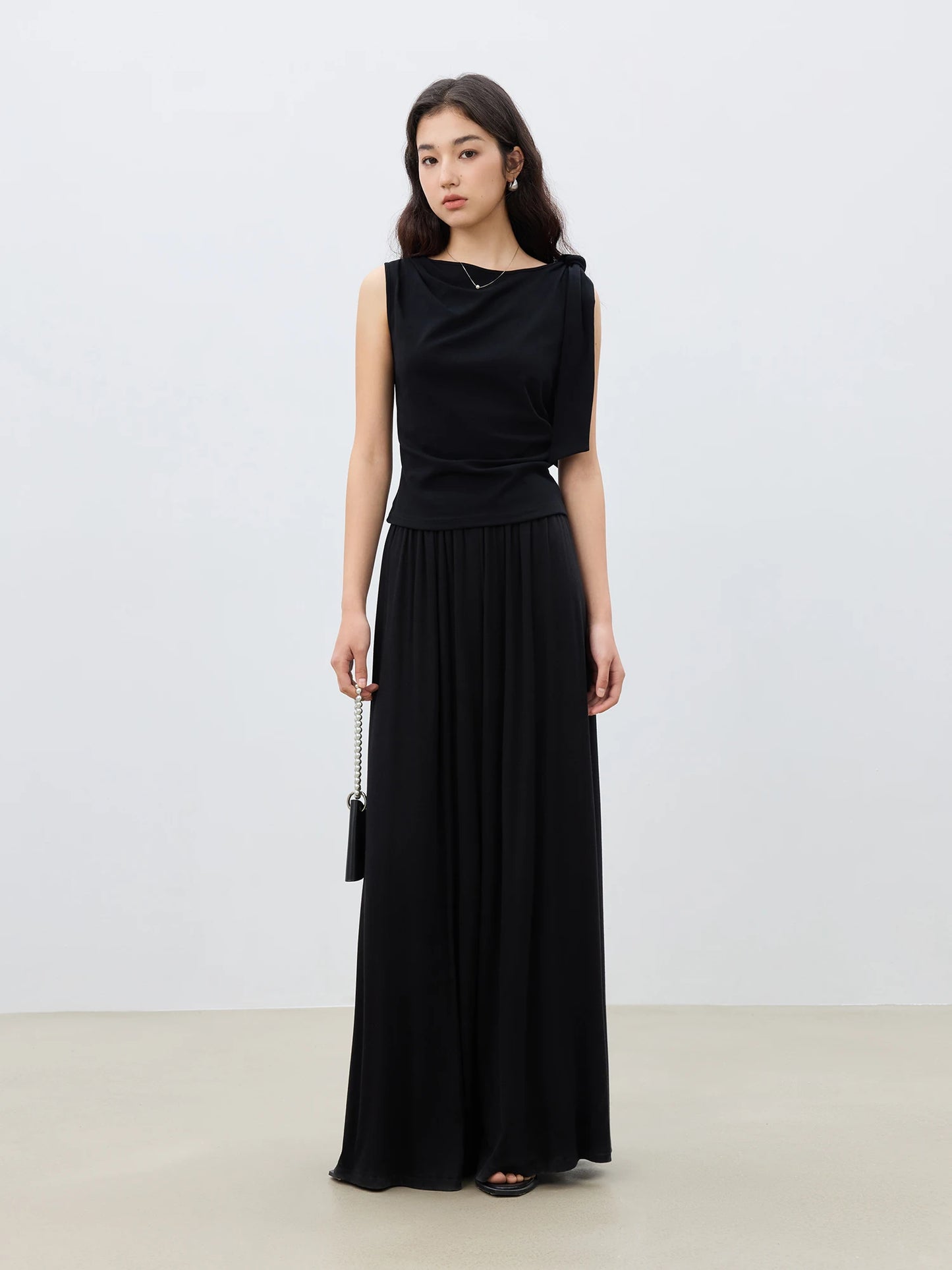 Rust One Shoulder Tie Top