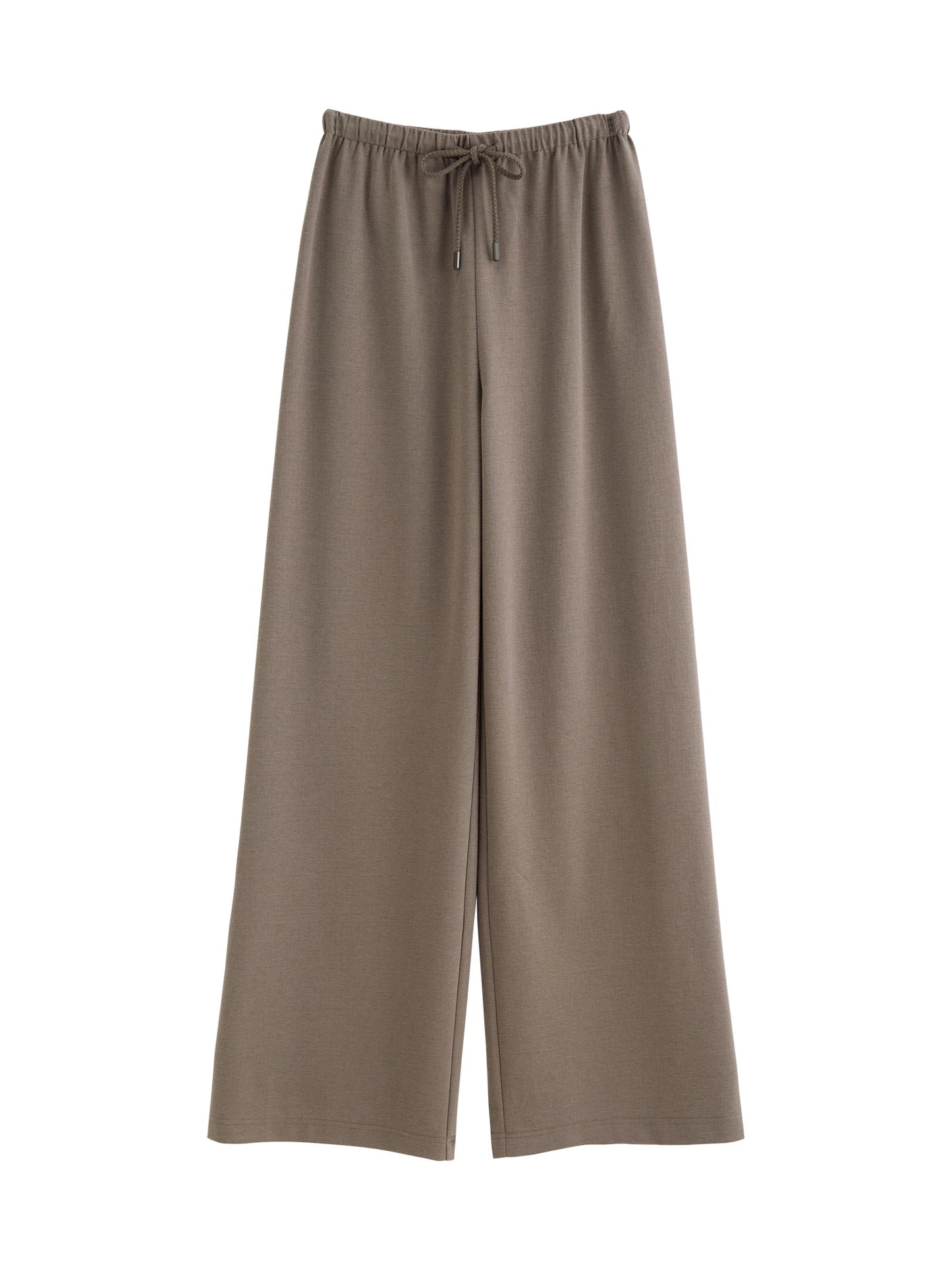 Taupe Drawstring Wide Leg Pants