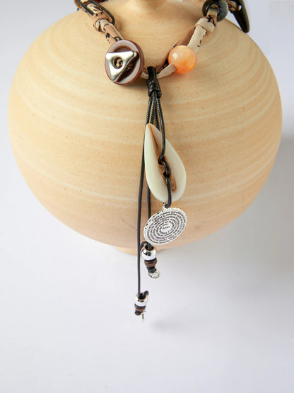 Mixed Bead Pendant Necklace