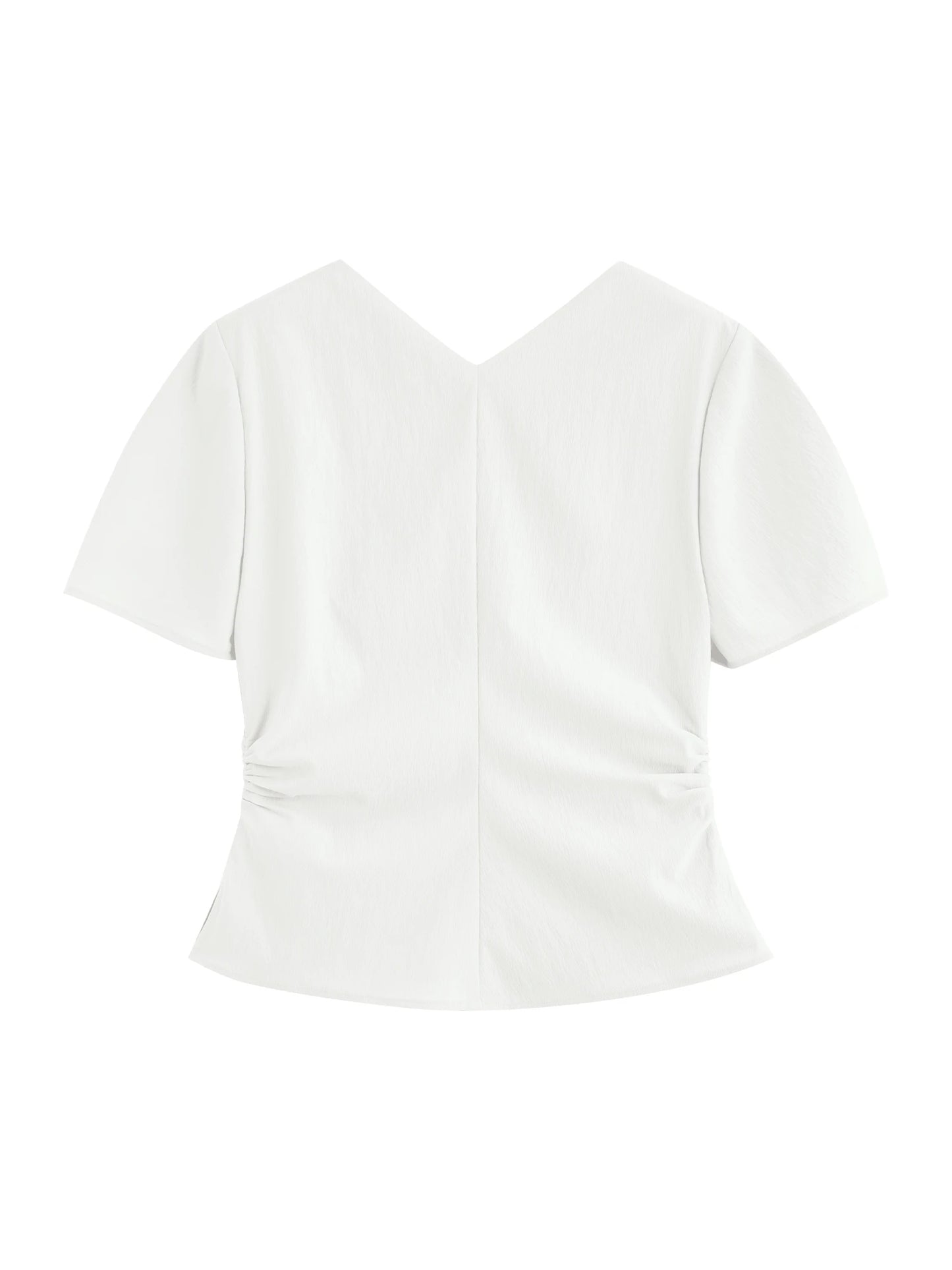 Lilac Twist Front Short Sleeve Top