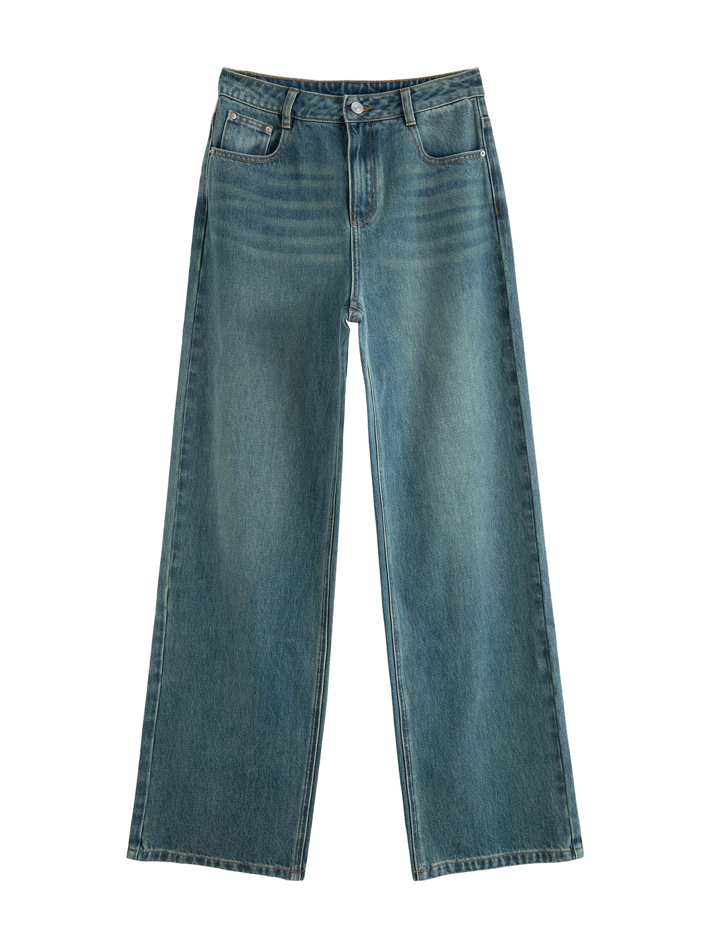 Dark Blue Wide Leg Jeans