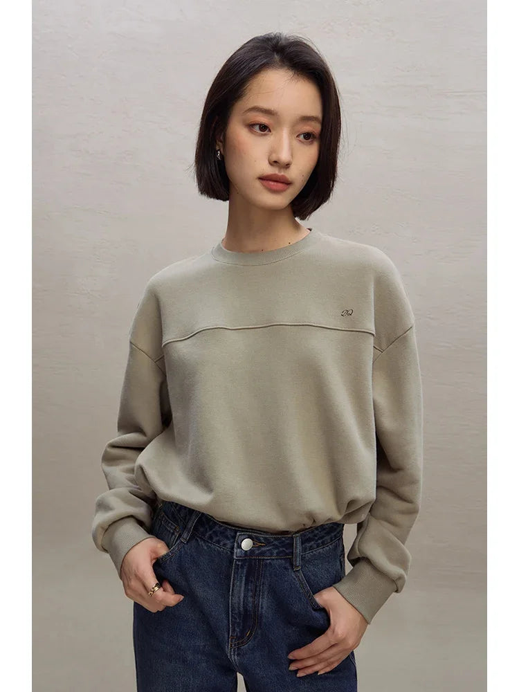 Ivory Drawstring Hem Sweatshirt