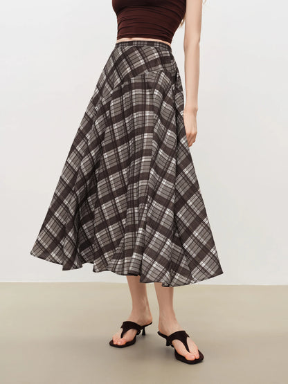 Beaded Tank Plaid Skirt Set