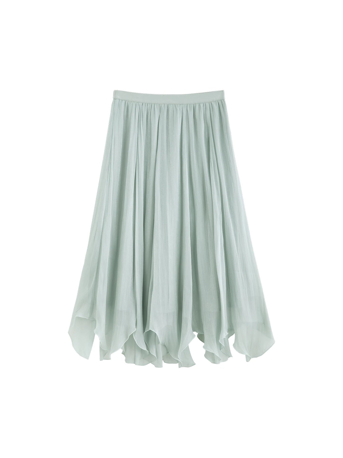 Glossy Tulle Petal A-Line Skirt