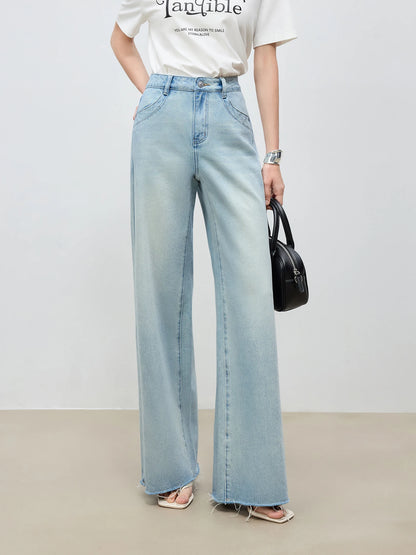 Pale Wash Wide Leg Jeans