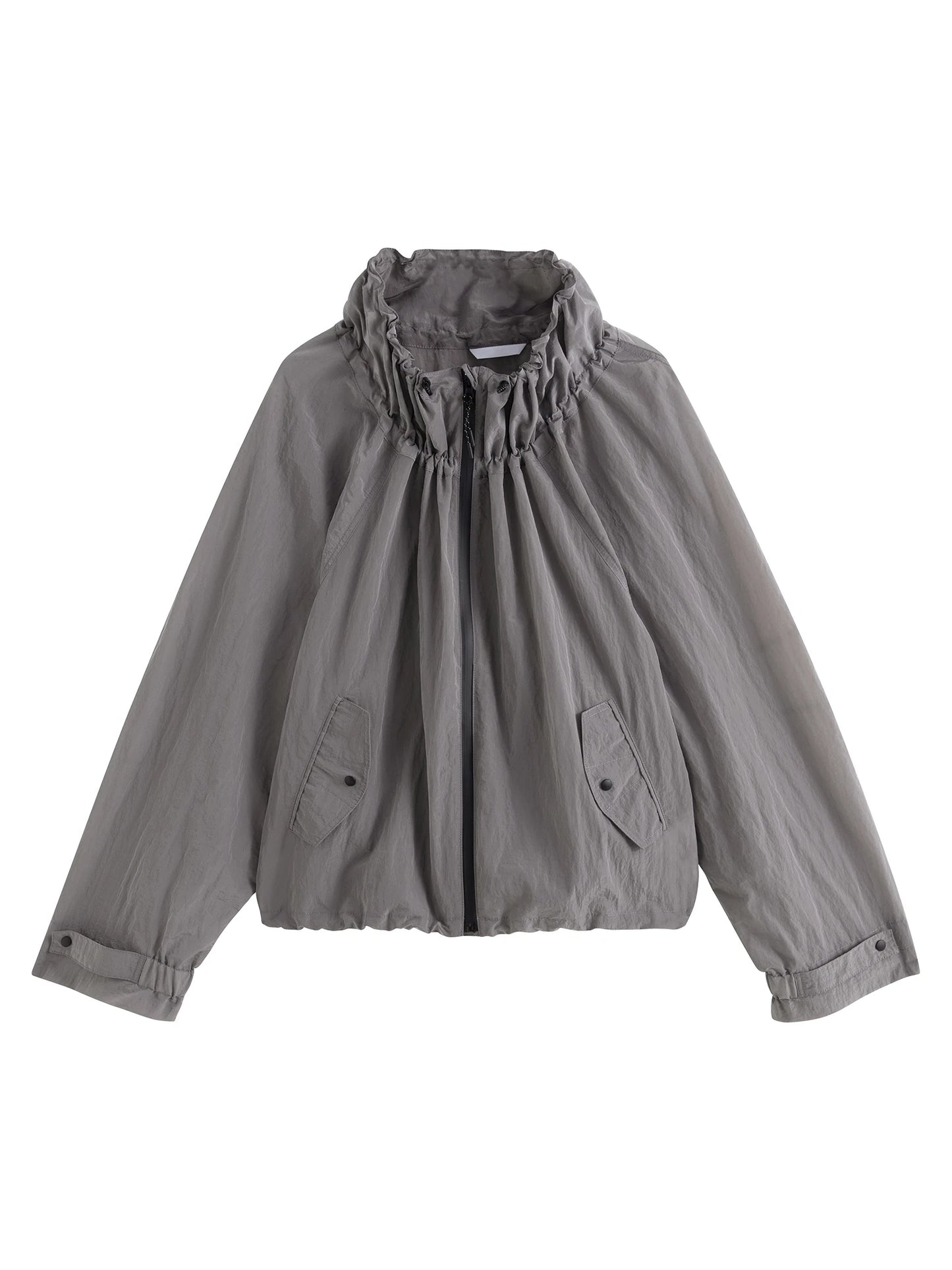 Grey Hooded Utility Jacket