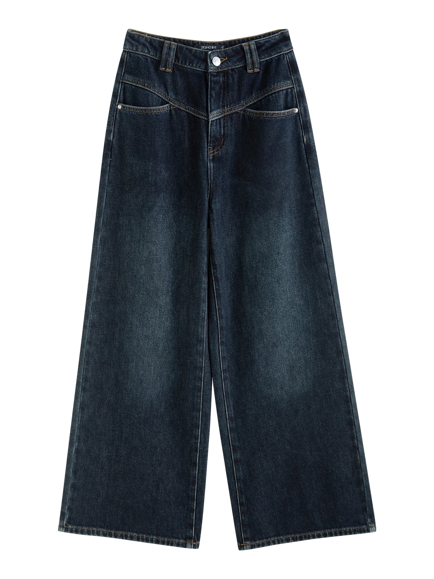 Dark Denim Straight Leg Jeans