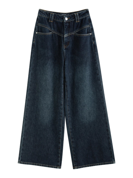 Dark Denim Straight Leg Jeans