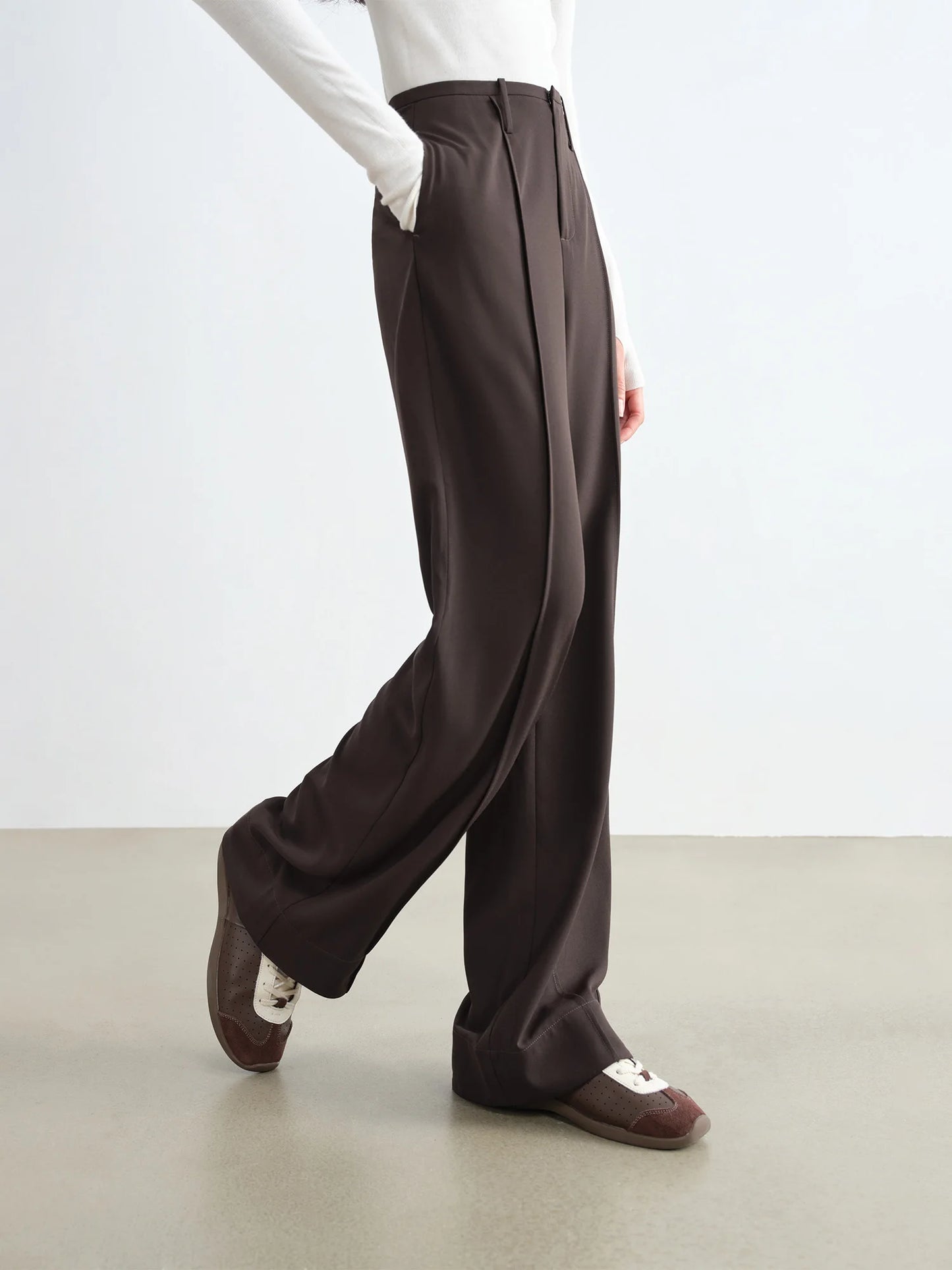 Black Straight Leg Floor Pants