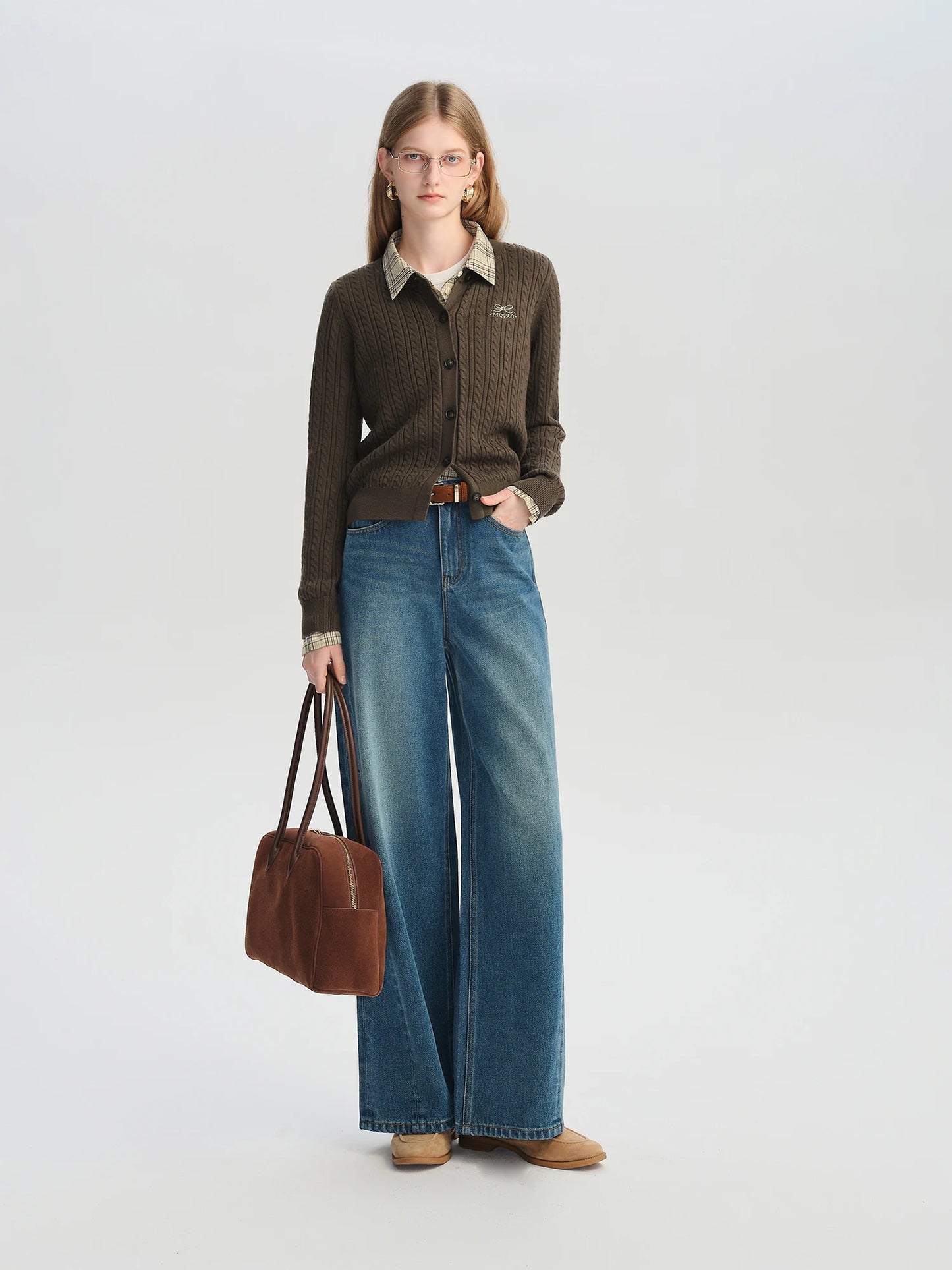 Emerald Wide Leg Denim Jeans