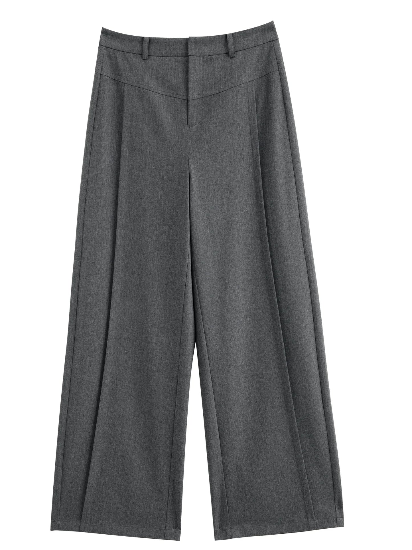 Black Panel Wide Leg Trousers