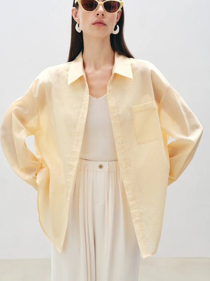 Ivory Long Sleeve Button Shirt