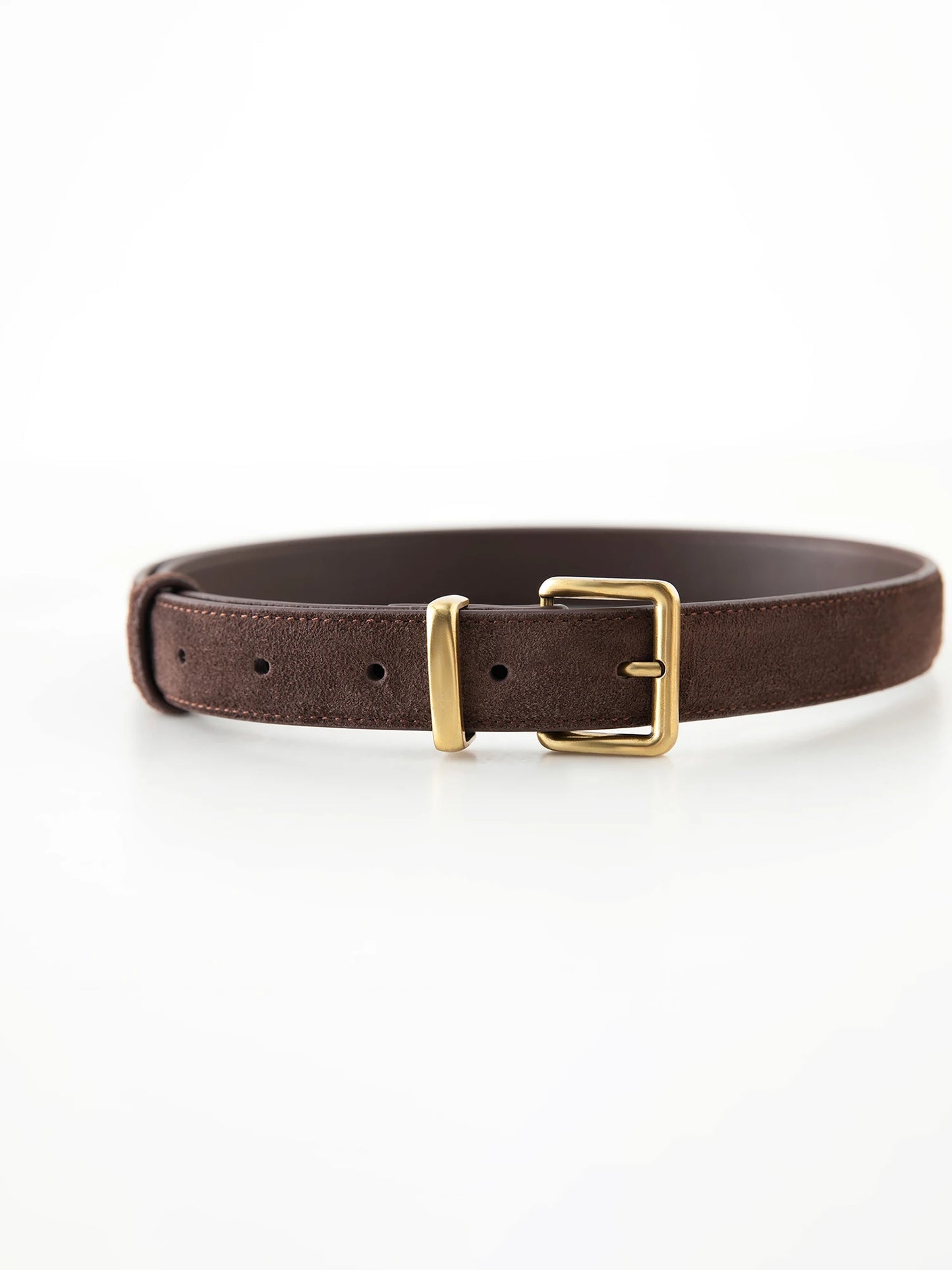 Brown Leather Buckle Belt
