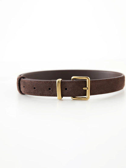 Brown Leather Buckle Belt