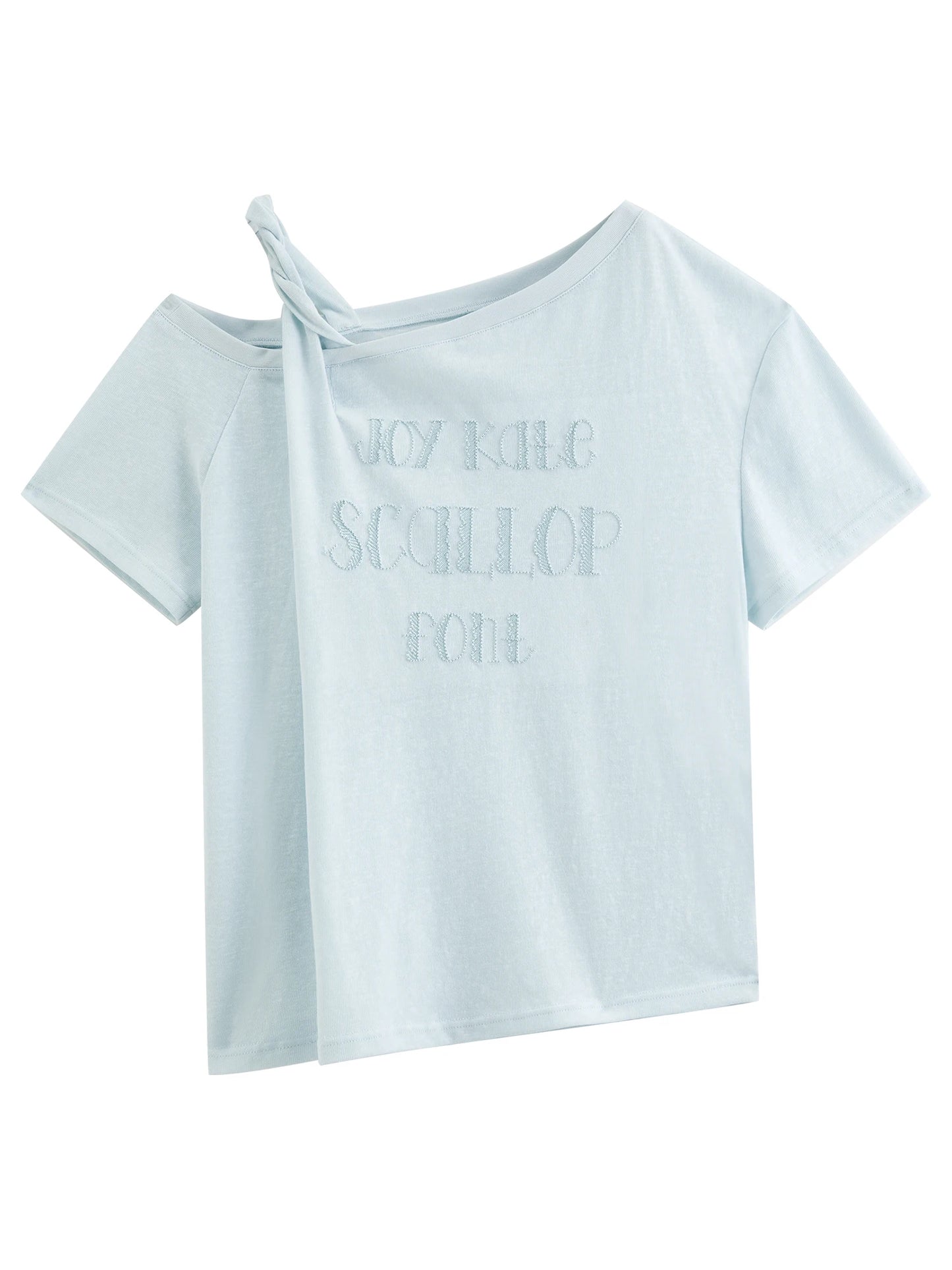 Pale Blue Knotted Graphic Tee