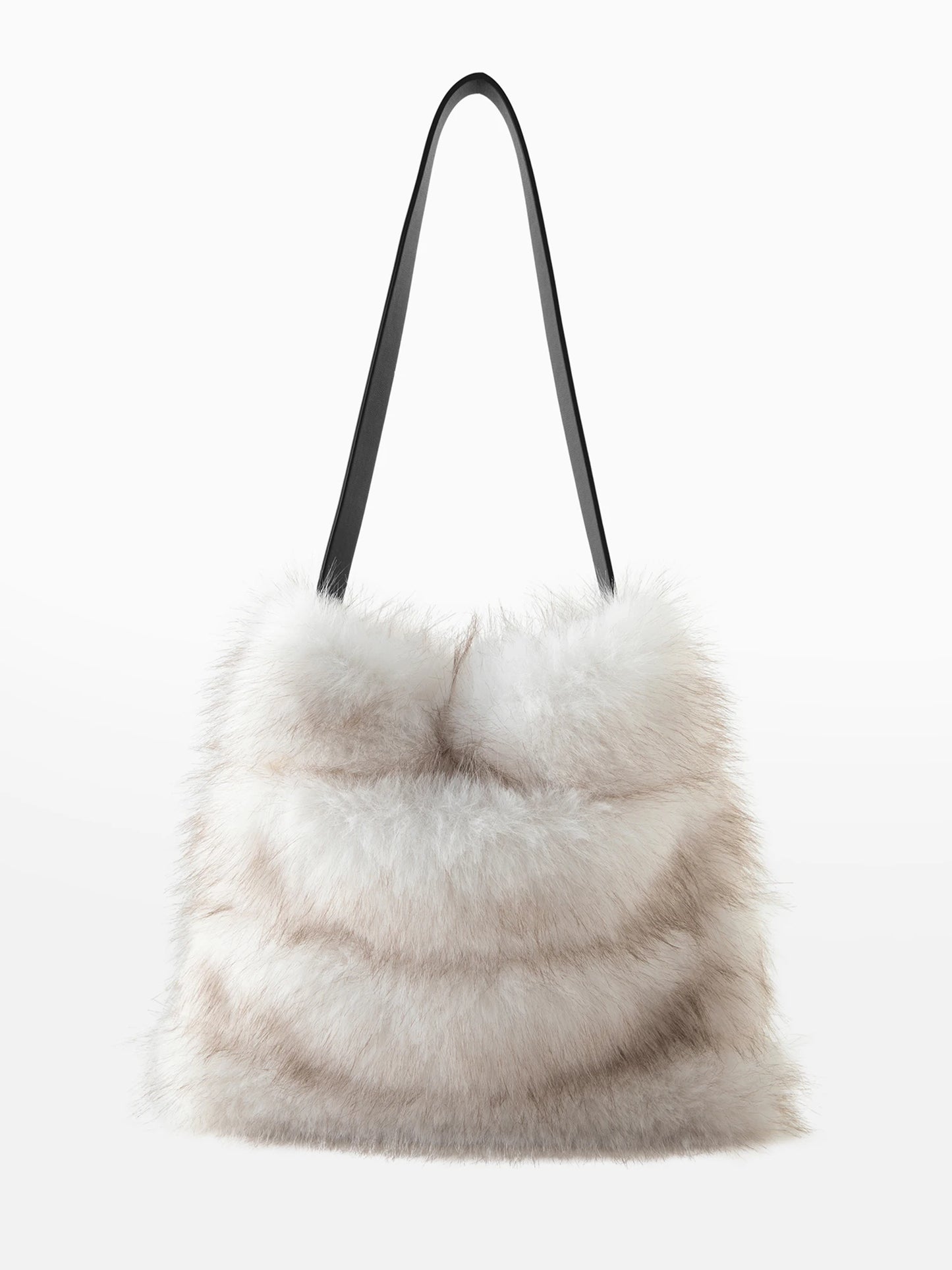 Plush Faux Fur Shoulder Tote Bag