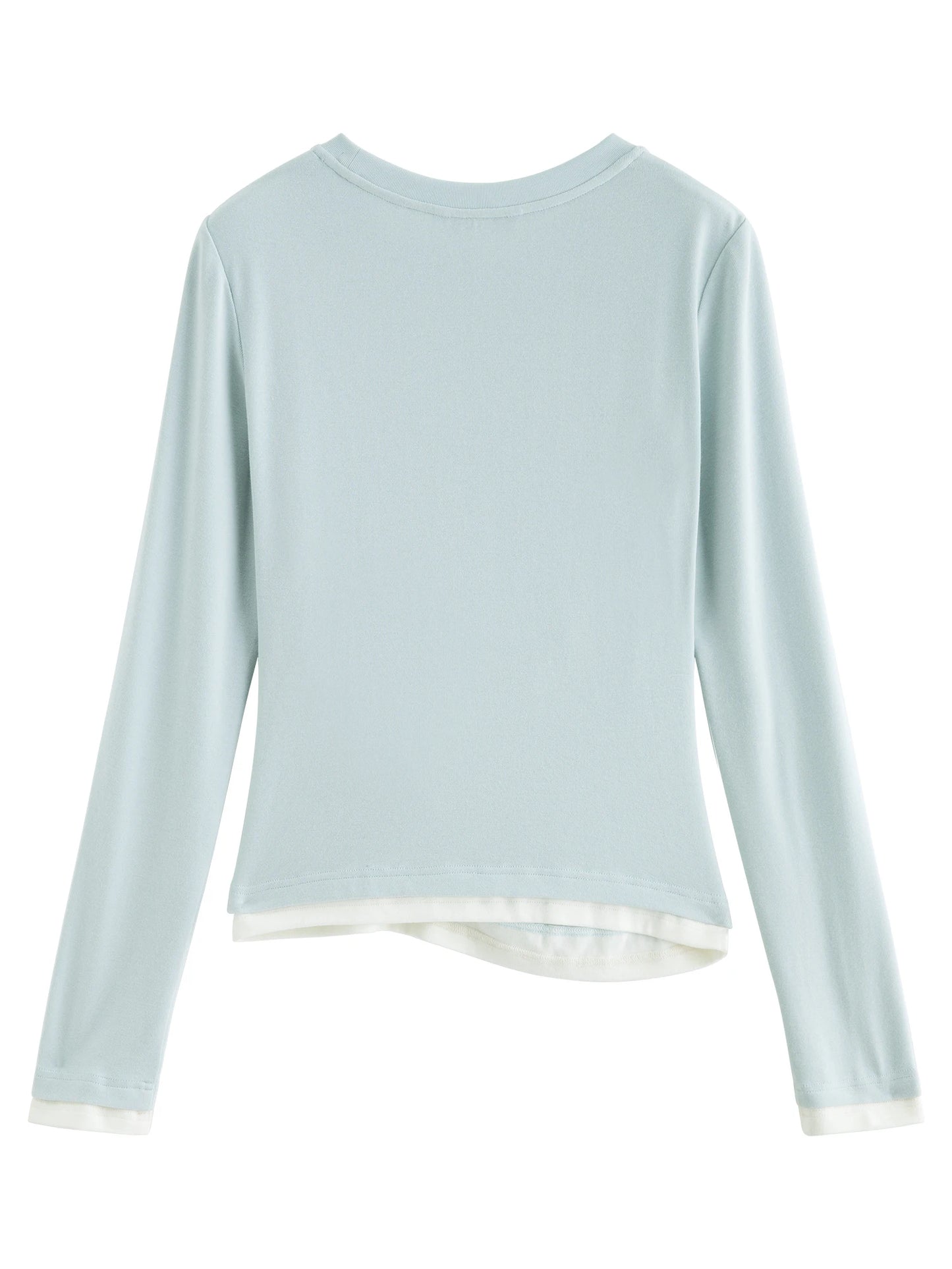 Mint Twist Front Long Sleeve Top