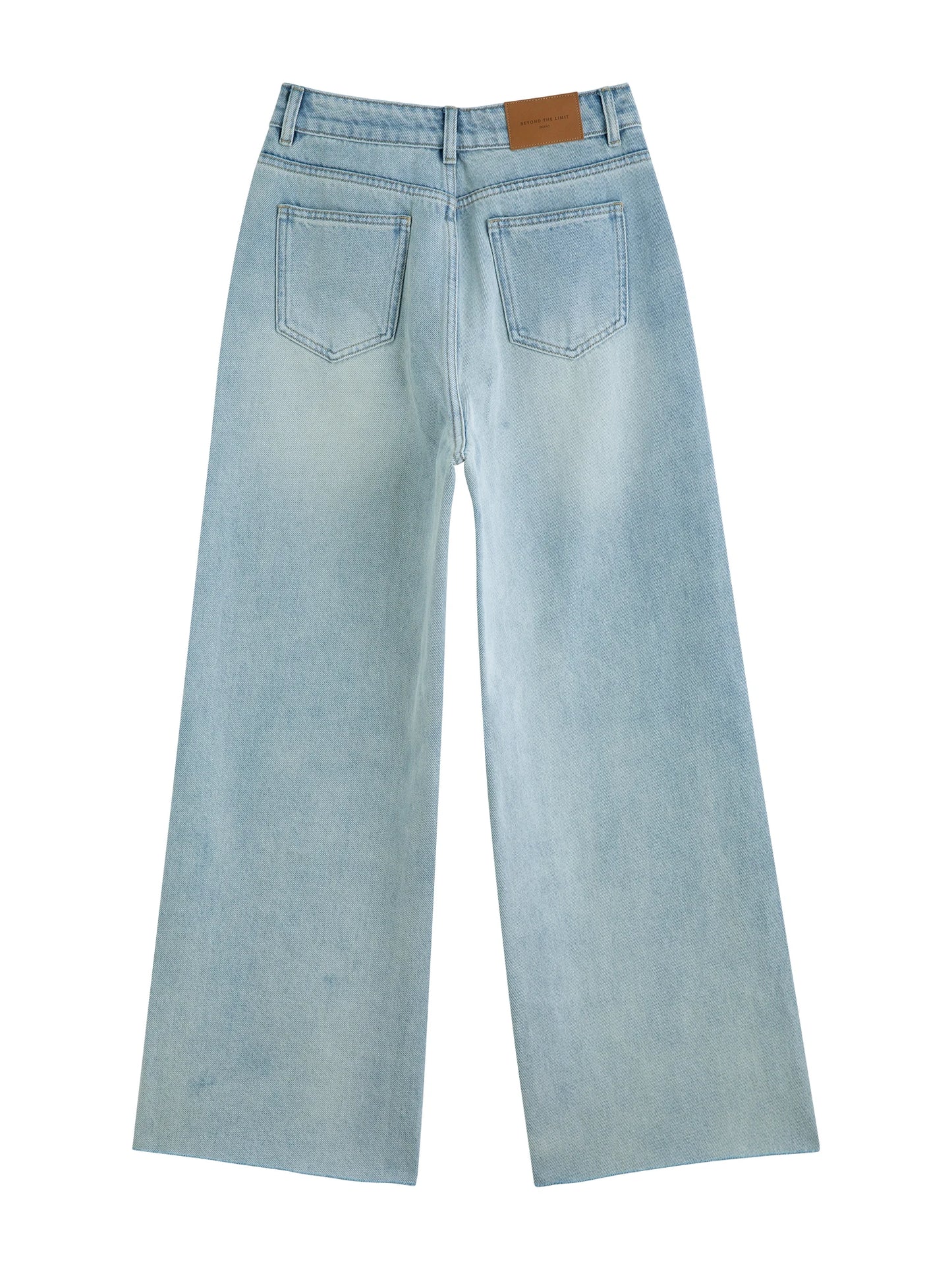 Pale Wash Wide Leg Jeans