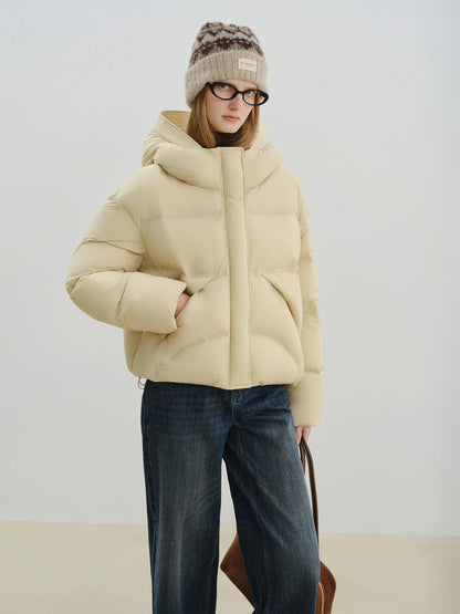 Black Hooded Puffer Jacket