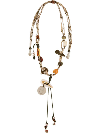 Mixed Bead Pendant Necklace