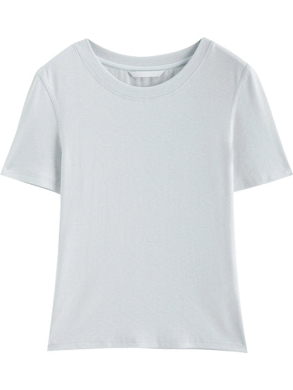 Mocha Waist Cinched Crew Neck Tee