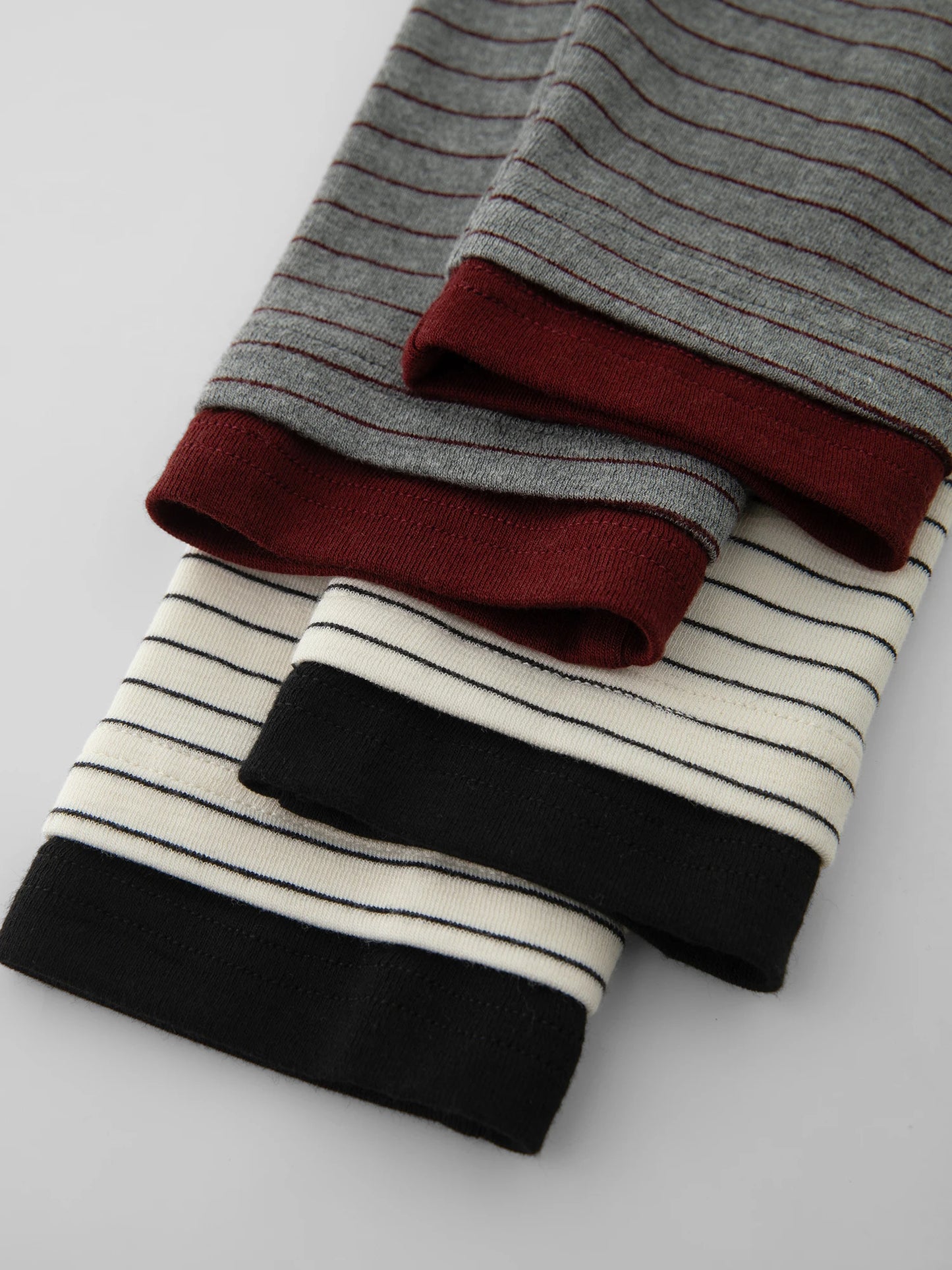 Black White Striped Long Sleeve Tee