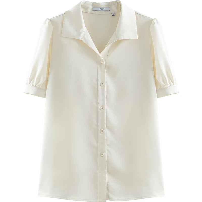 Sky Blue Short Sleeve Button Shirt