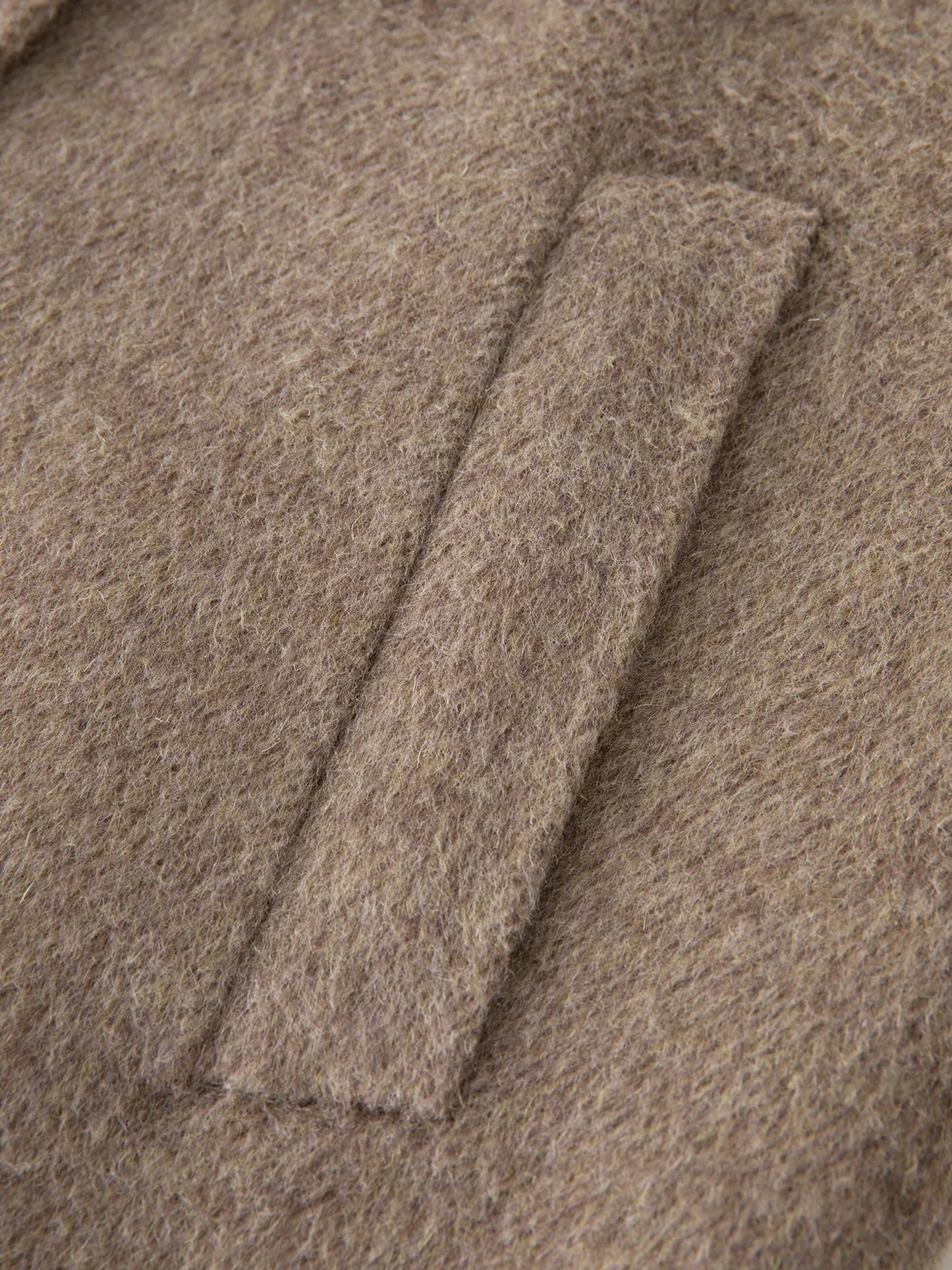 Camel Stand Collar Wool Coat