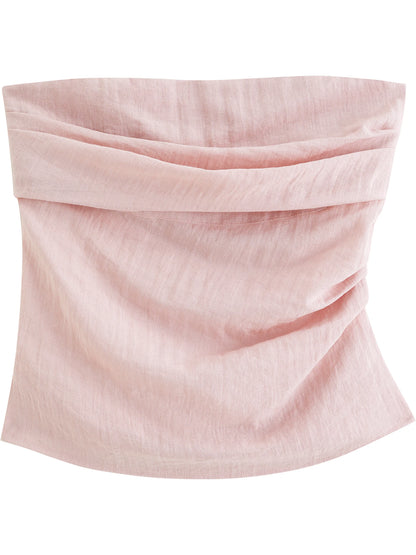 Bandeau Striped Pants Set