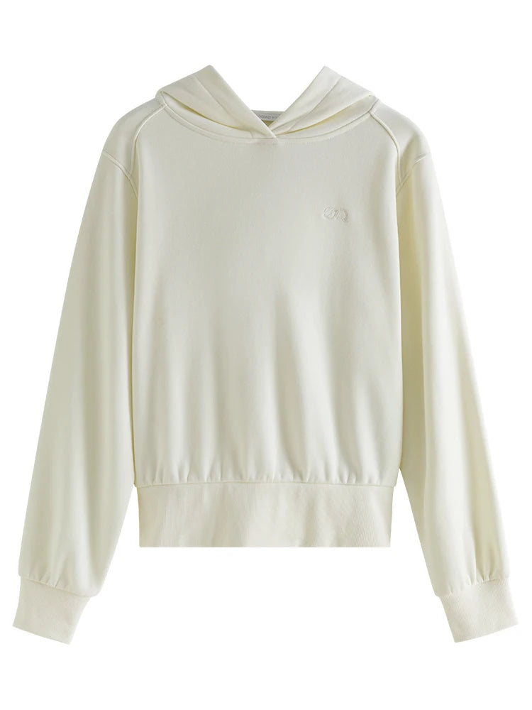 Gray Cropped Pullover Hoodie