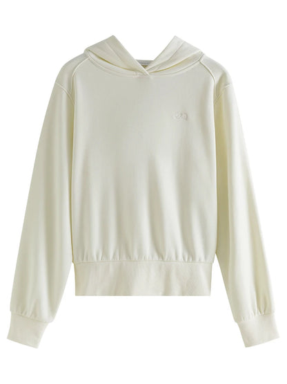 Gray Cropped Pullover Hoodie