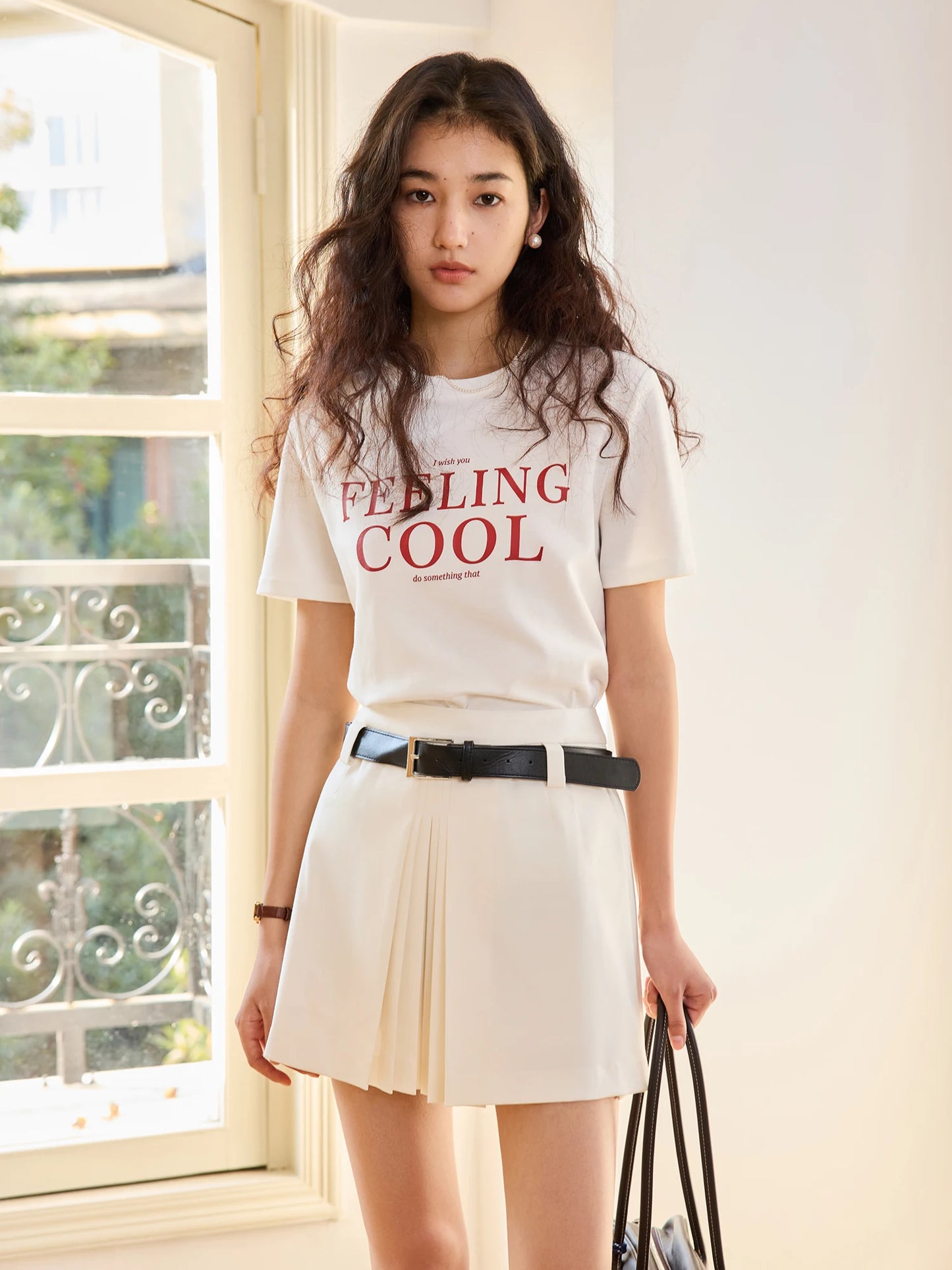Pale Blue Tennis Graphic Tee