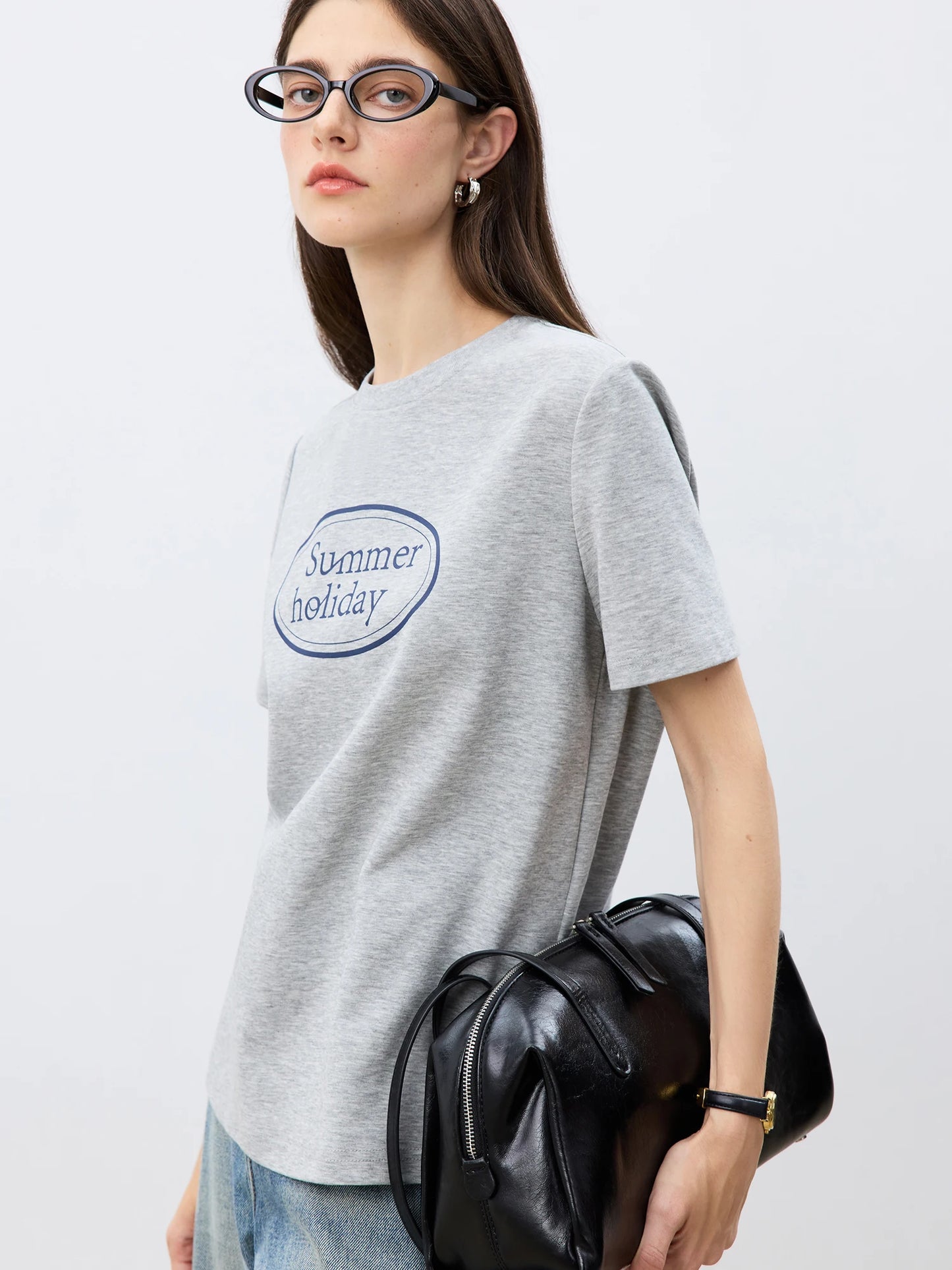 Pale Blue Tennis Graphic Tee