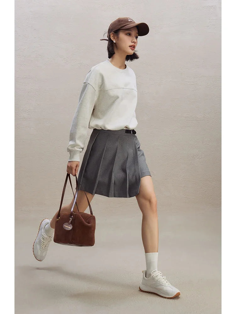 Ivory Drawstring Hem Sweatshirt