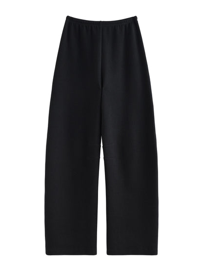 Black Knit Wide Leg Pants