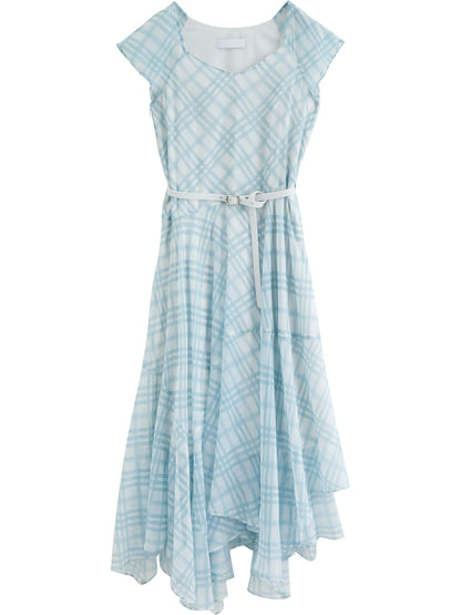 Black Plaid Fit Flare Dress