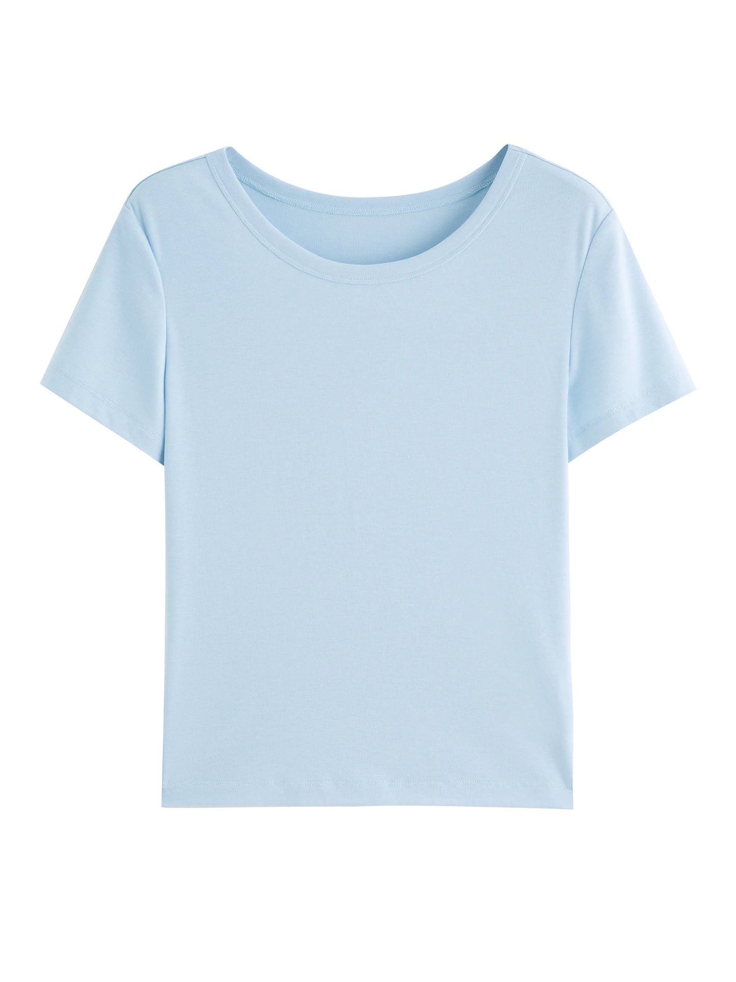 Gray Crew Neck Slim Tee