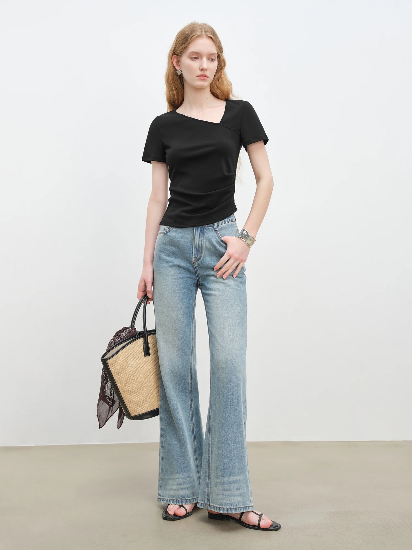 Light Blue Micro Flare Jeans