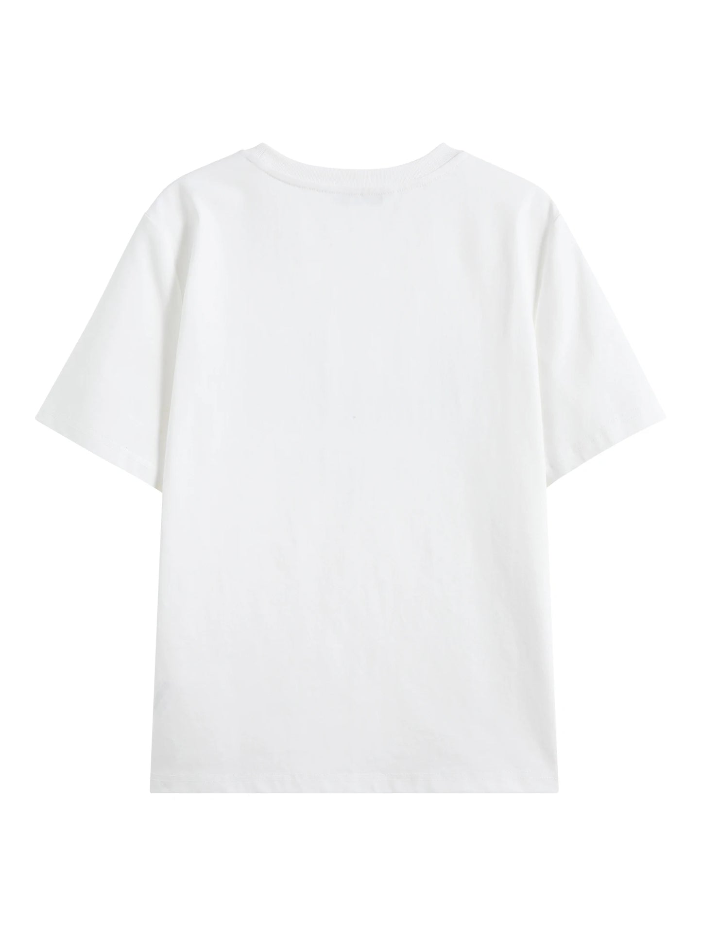 White Script Graphic Crew Neck Tee