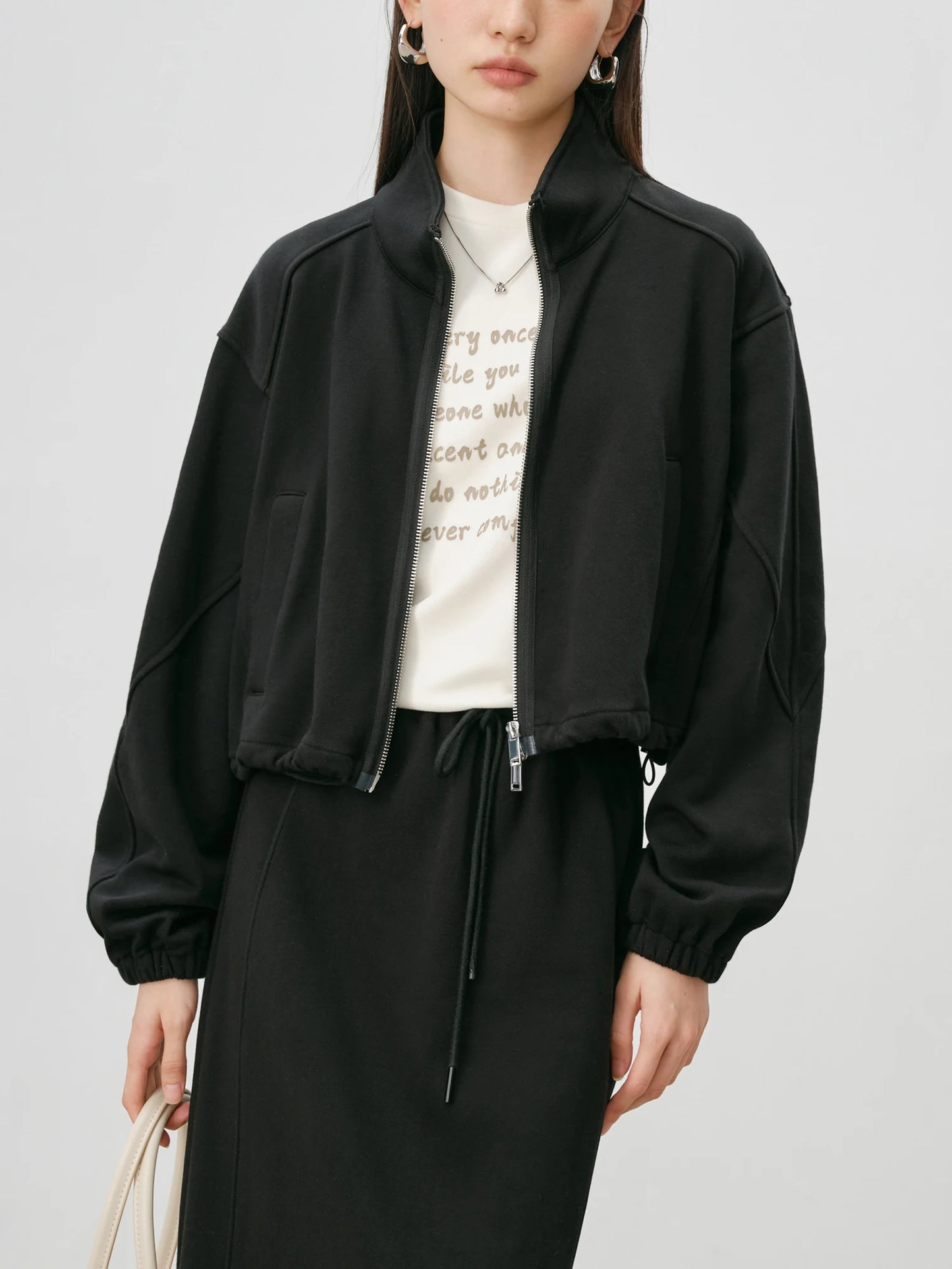 Cropped Hoodie Skirt Set