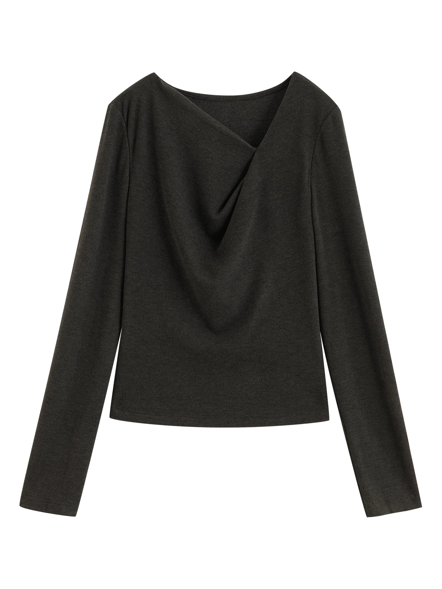 Black Knit Tee Long Skirt Set