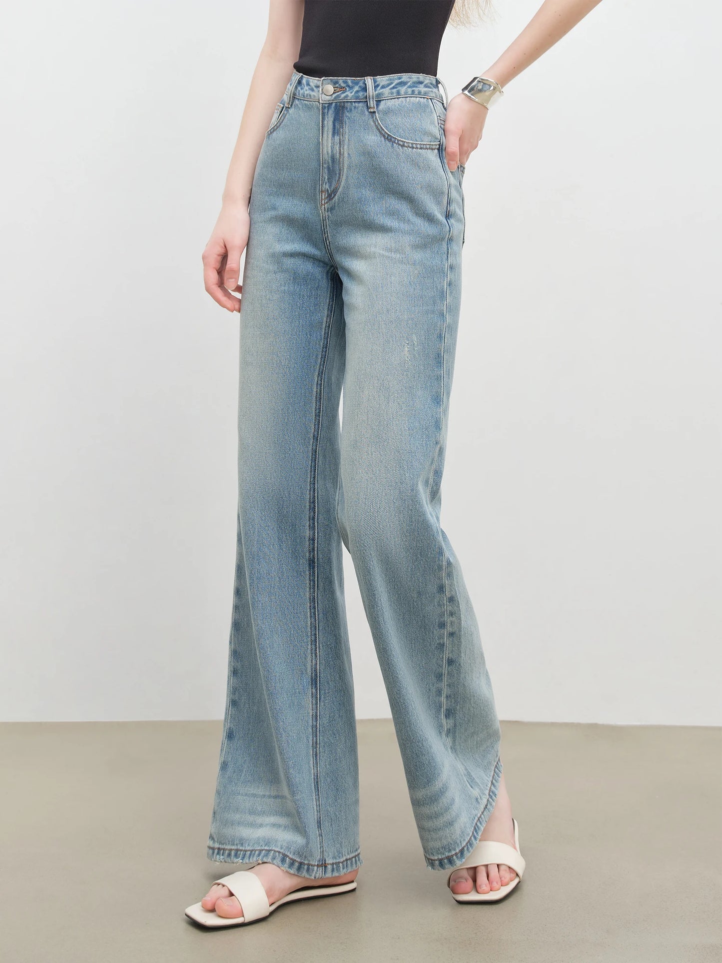 Light Blue Micro Flare Jeans