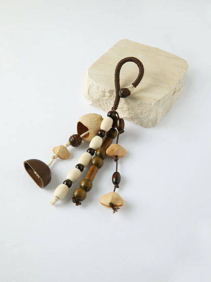 Natural Wooden Bead Bag Charm