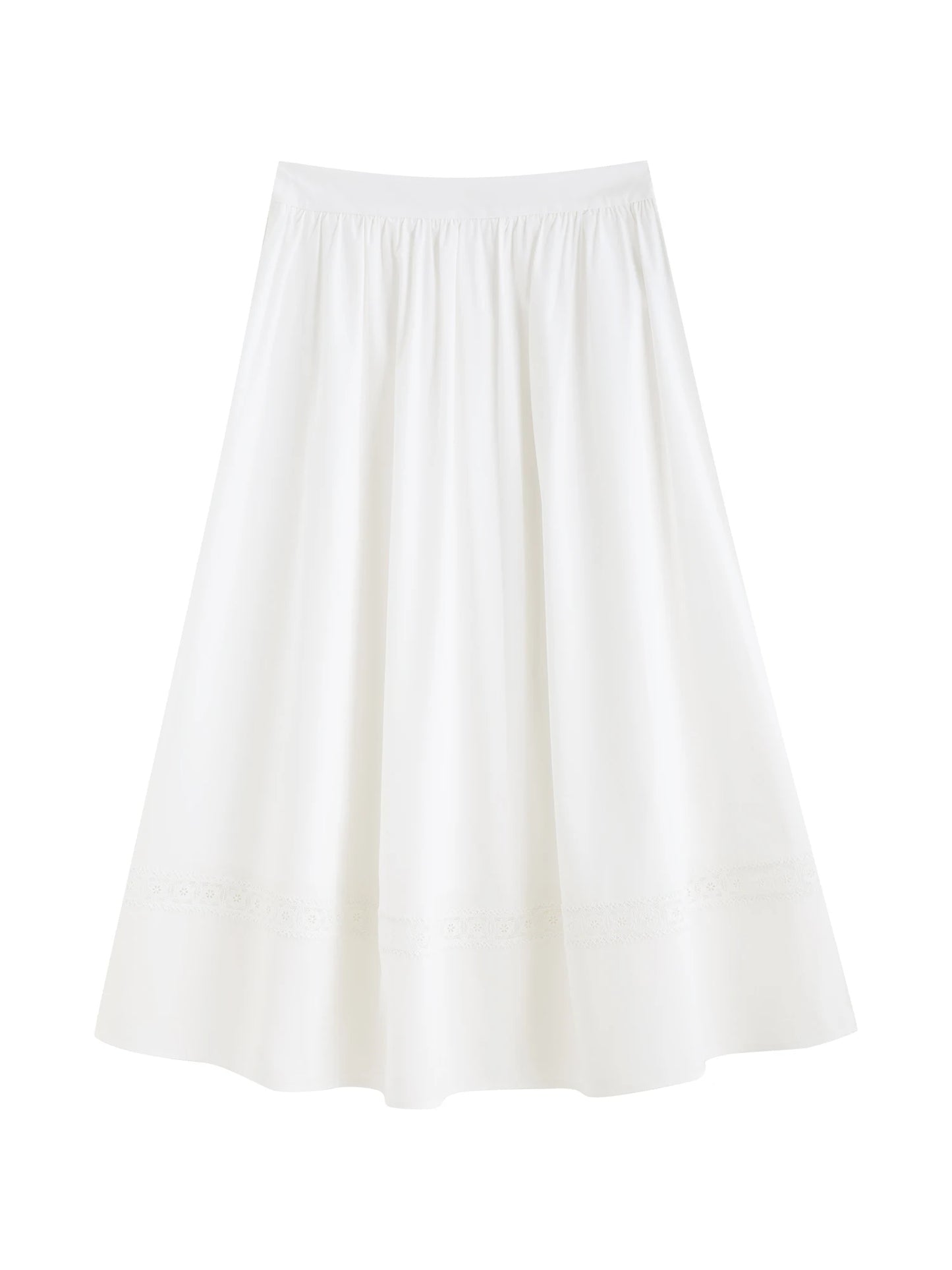 White Embroidered Blouse Skirt Set