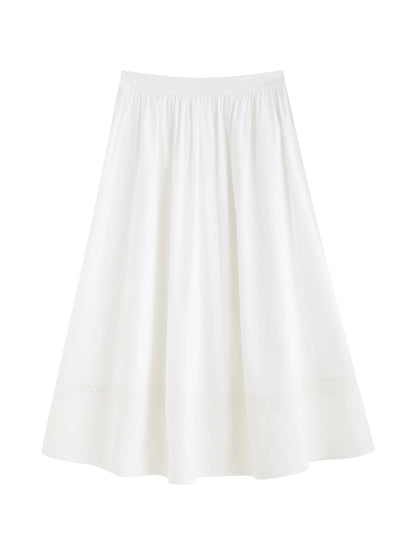 White Embroidered Blouse Skirt Set