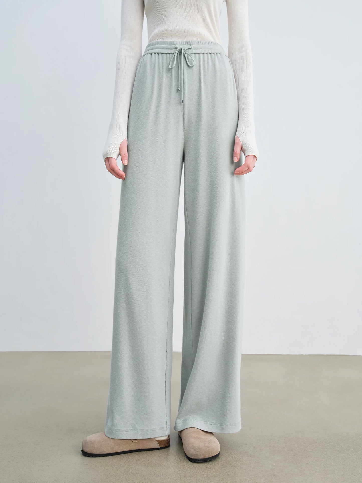 Hooded Sweatshirt Wide Leg Set