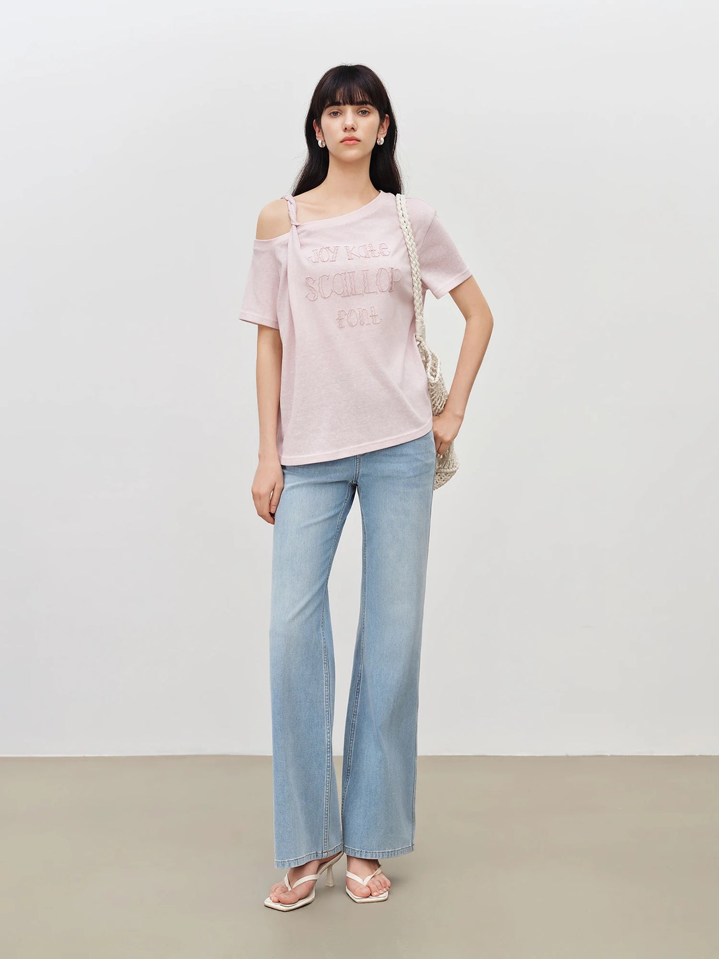 Pale Blue Knotted Graphic Tee