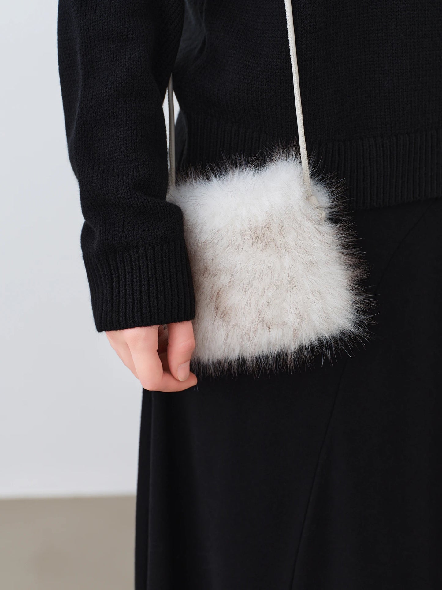Plush Faux Fur Crossbody Pouch